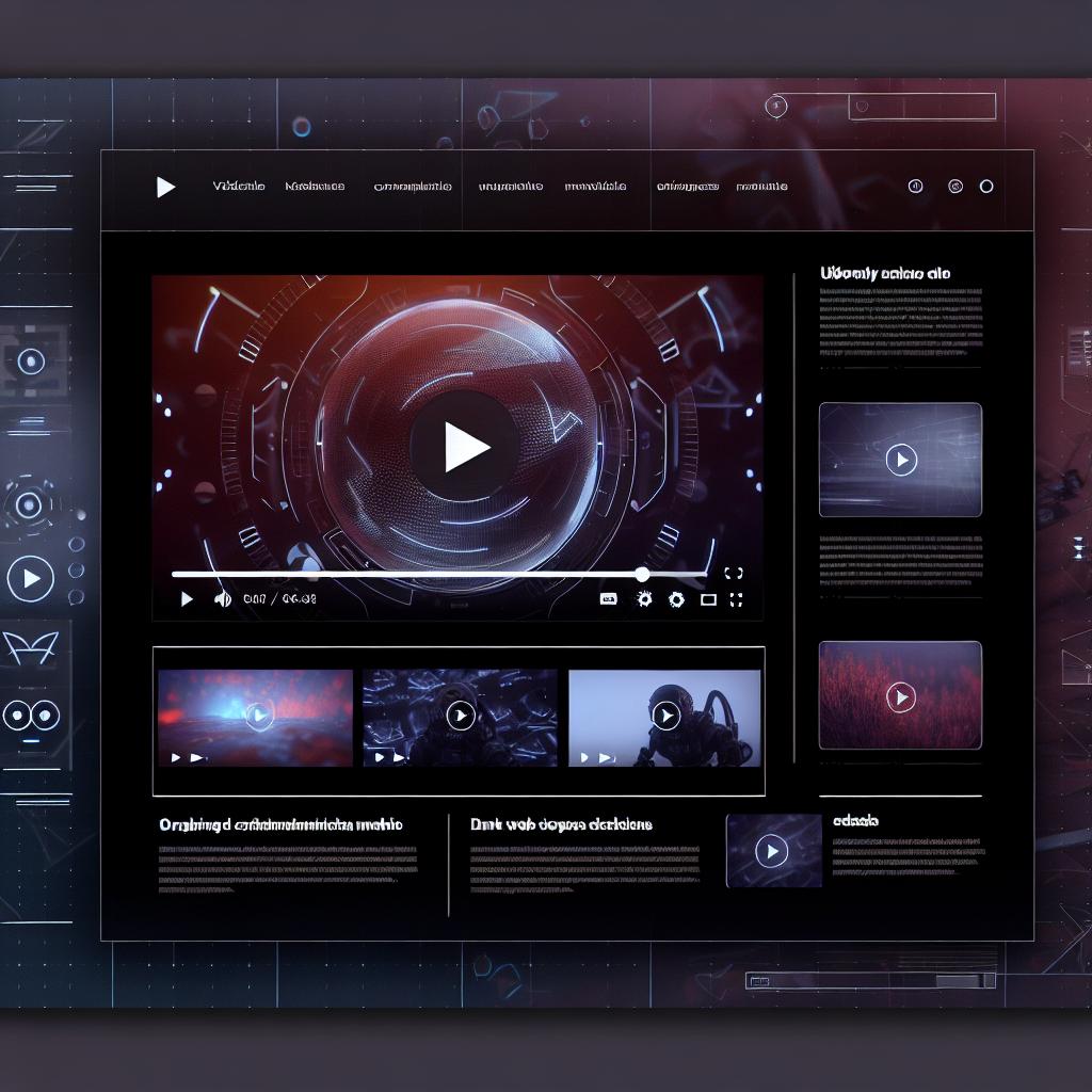 a website page that shows video content on cyber, dark